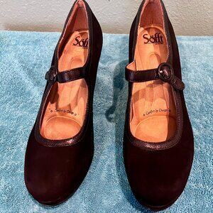Sofft Grayling Black Suede  dress shoe